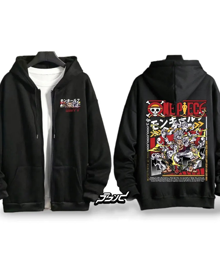 Autumn Winter One Piece Luffy Anime Hooded Jacket Men Women Zip Up Sweatshirt oversized Casual Streetwear Cosplay Graphic Hoodie