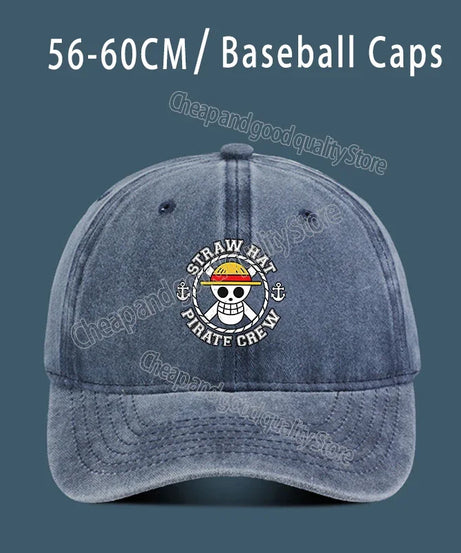 One Piece Luffy  Women Men Baseball Cap Cartoon Anime Figure Print Hat Boy Girl Breathable Kid Hat HipHop Boy NetCap Gift