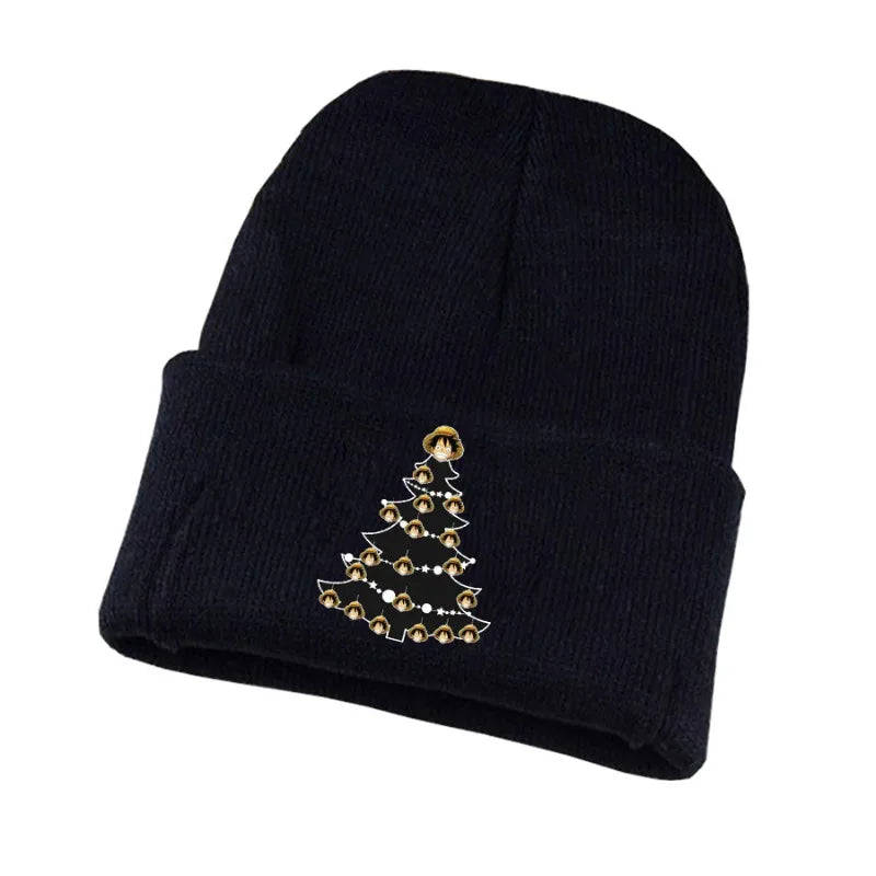 New Anime Cute One Piece Embroidered Beanies Hat Men Women Winter Autunm Warm Knitted Bonnet Cap Wool Skullies Boys Beanies Caps