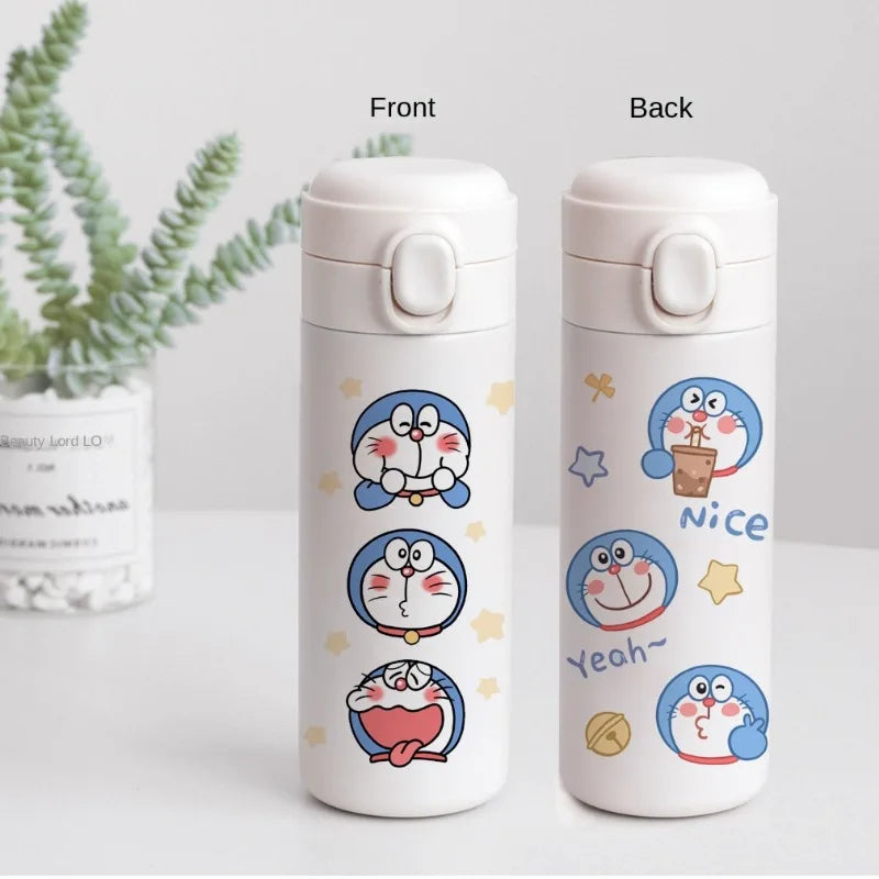 Doraemon Stainless Steel Thermos Mug – 400ml Insulated Cartoon Water Bottle