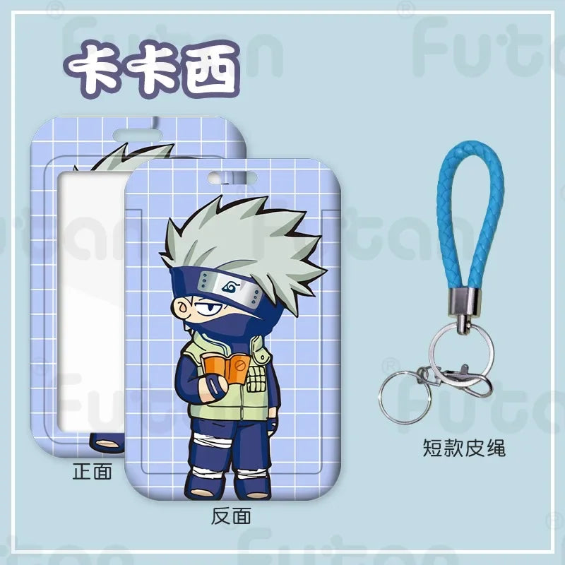 Naruto Kakashi Card Holder Men and Women ID Card Holder Purse Credit CardHolder Business Card Set KeyChain Passport Holder