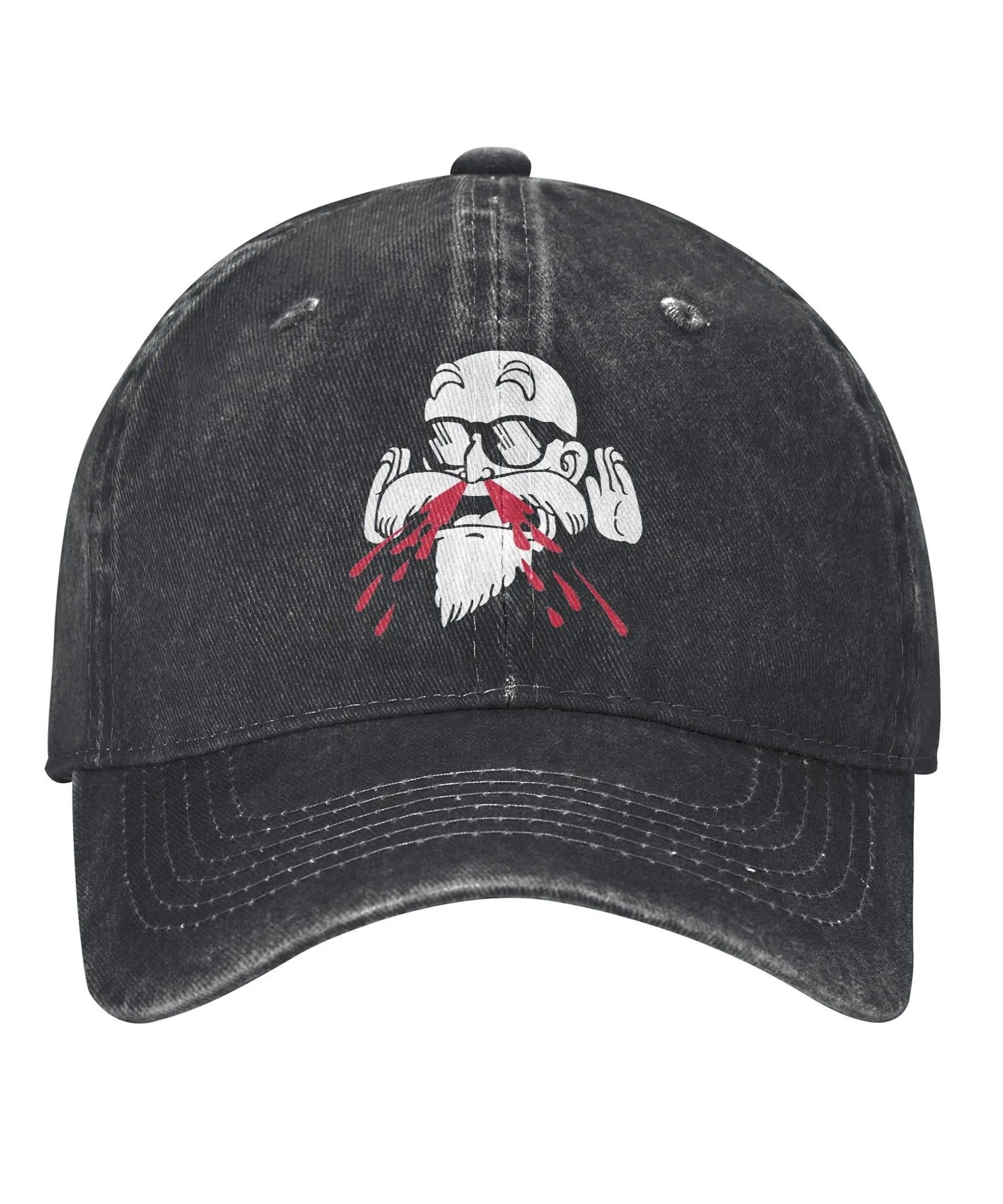 Master Roshi Distressed Denim Cap – Dragon Ball Z Unisex Adjustable Hat