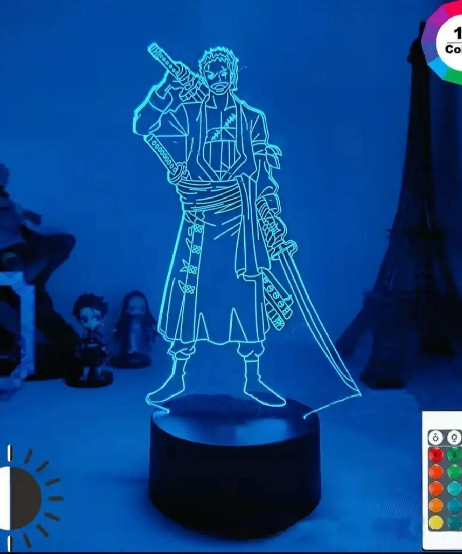 One Piece Animation Peripheral Luffy Zoro Escartoon Kawaii LED Night Light Desktop Personalized Creative Ornament Birthday Gift
