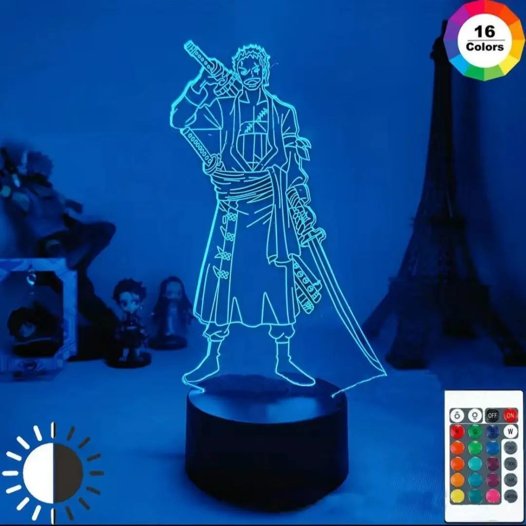 One Piece Animation Peripheral Luffy Zoro Escartoon Kawaii LED Night Light Desktop Personalized Creative Ornament Birthday Gift