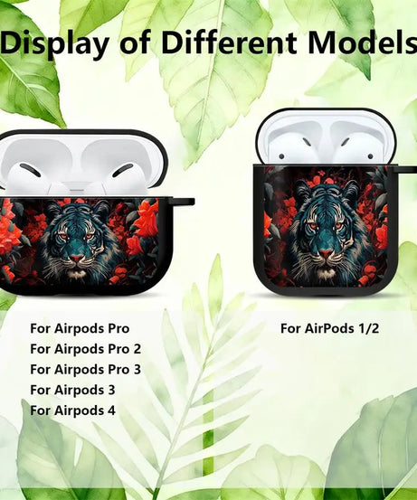 Earphone Cases Cover Case For Airpods 1 4 2 Pro 3 Pro3 Pro2 Tiger Flower Dragon