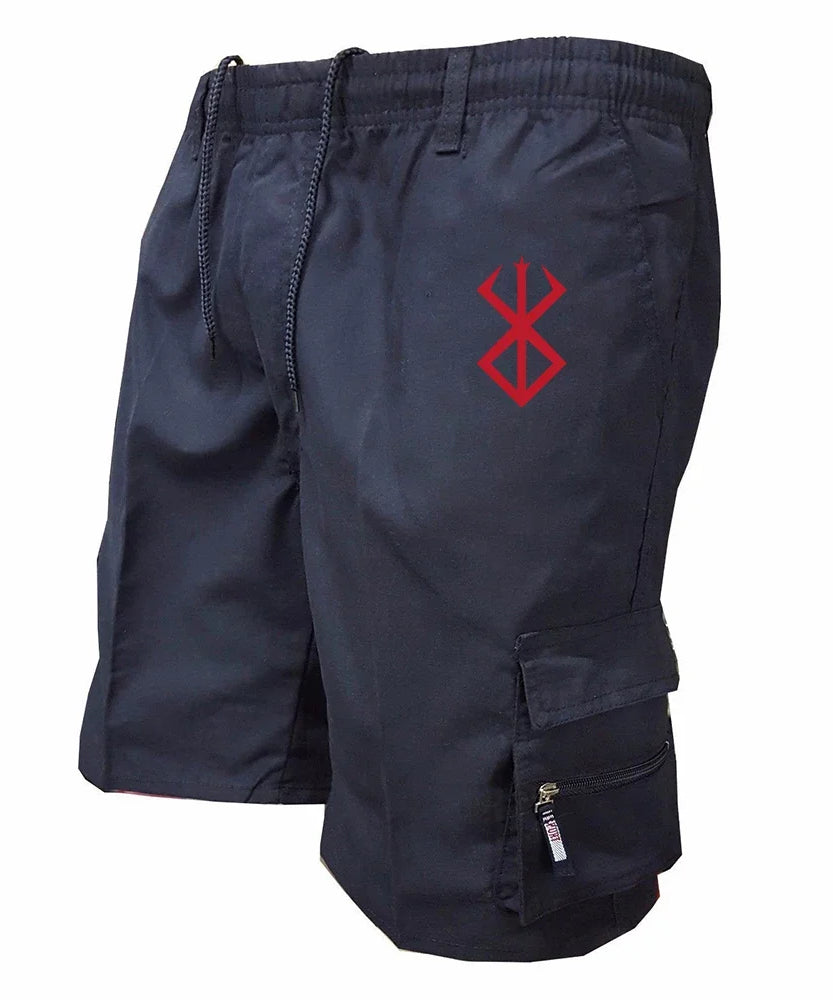 Men's Cargo Shorts Overalls Elastic Waist Cycling Shorts Outdoor Multi-pockets Loose Work Shorts Quick Dry Casual Hiking Shorts