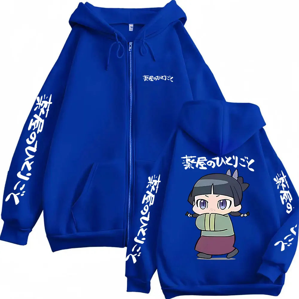 The Apothecary Diaries Maomao Graphic Zip Up Hoodie Unisex Oversized Harajuku Jacket 5