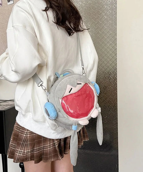 New Hatsune Miku Itabag - Sakura Lolita Style Shoulder Bag, Kawaii UWA Plush Backpack Large Capacity Crossbody Purse Gift