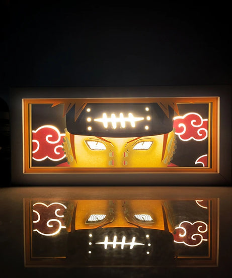 Anime  series paper-cut light room bedroom night light atmosphere light remote control colorful light box