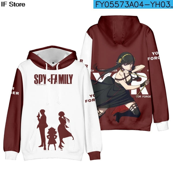 Spy x Family Yor Forger Graphic Hoodie – Unisex Y2K Oversized Pullover Sweatshirt