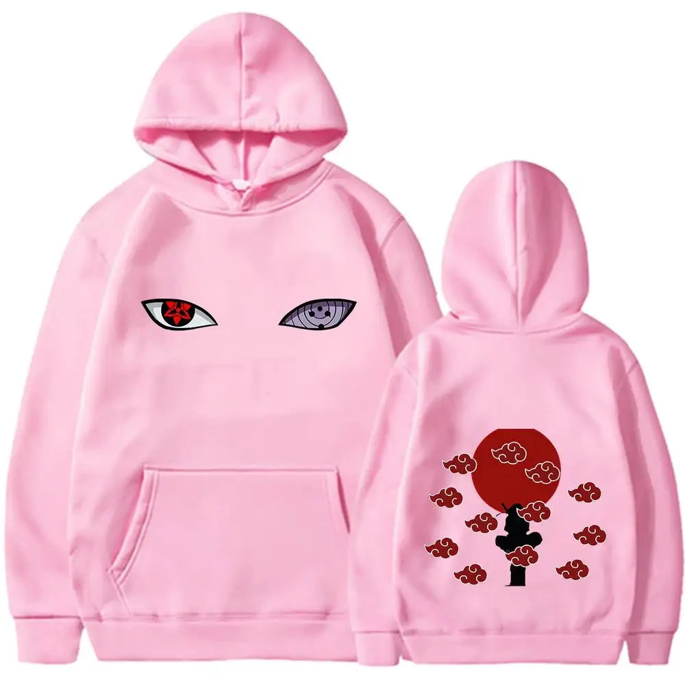 Anime Naruto Vintage Printed Hoodie – 100% Cotton Heavyweight Pullover Sweatshirt for Adults 8