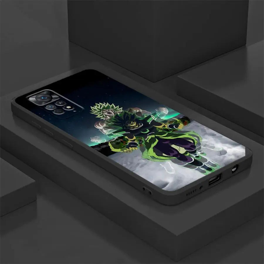 Case for Xiaomi Redmi Note 10S 9 10 11 12 Pro 12s 9S 7 8 13 14 Pro Plus 11s Black Soft Phone Cover DragonS BallS Broli Goku