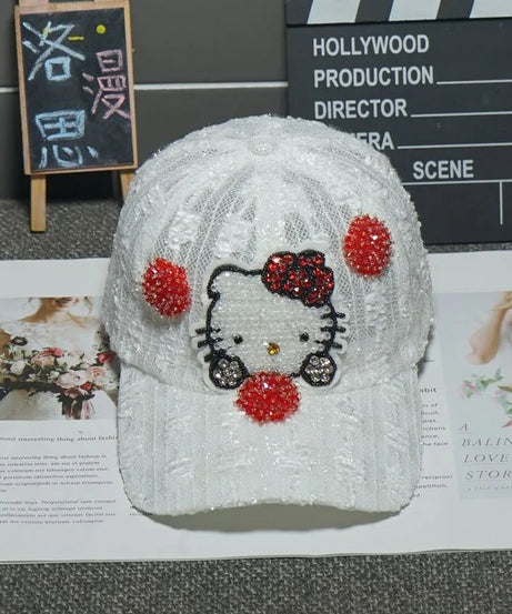 Sanrio Peaked Cap Women's New Hello Kitty Age-reducing Sports and Leisure Baseball Cap Sun Protection Versatile Sun Hat