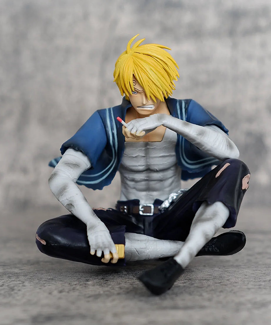 12cm One Piece Sanji Figures Battle Damage Lust Action Figures PVC Model Statue Collection Desktop Deoration Birthday Toys Gift