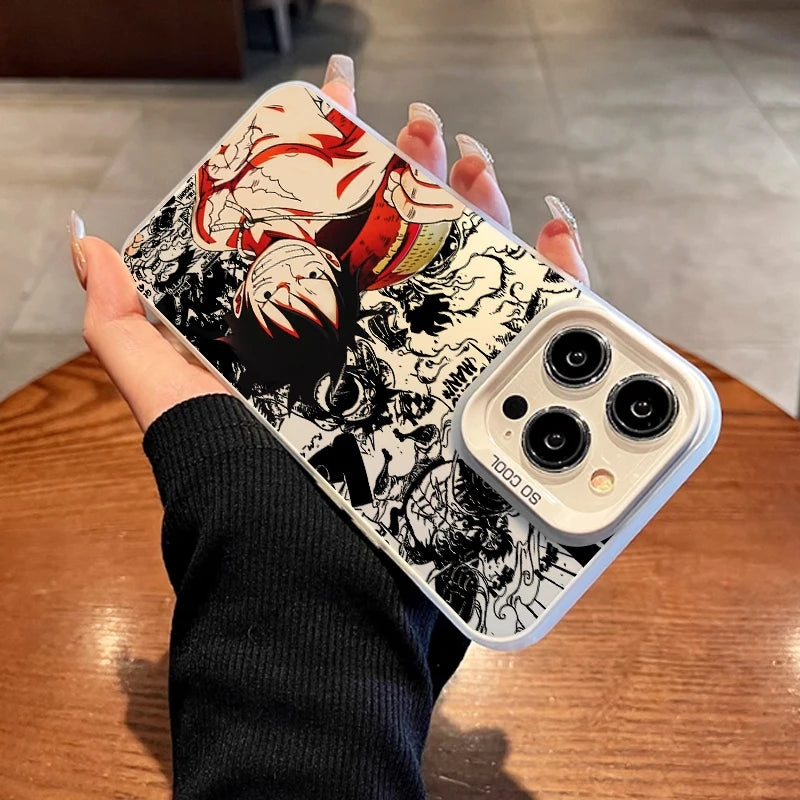 One Piece Logo iPhone 15 14 13 12 11 8 7 XS XR X Pro Max Plus  Case - Silver/Colorful