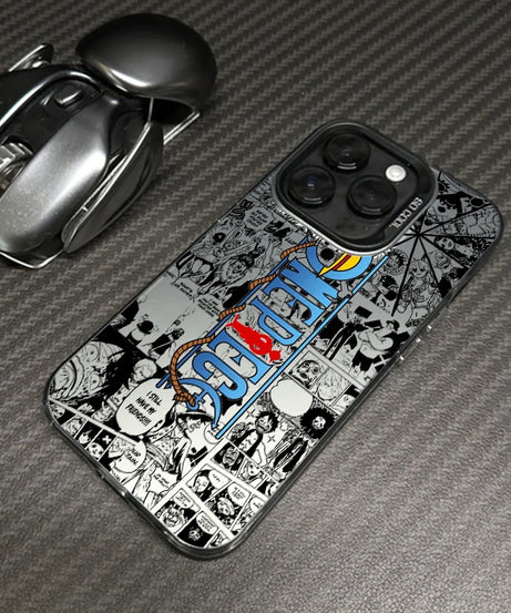 One Piece Logo iPhone 15 14 13 12 11 8 7 XS XR X Pro Max Plus  Case - Silver/Colorful