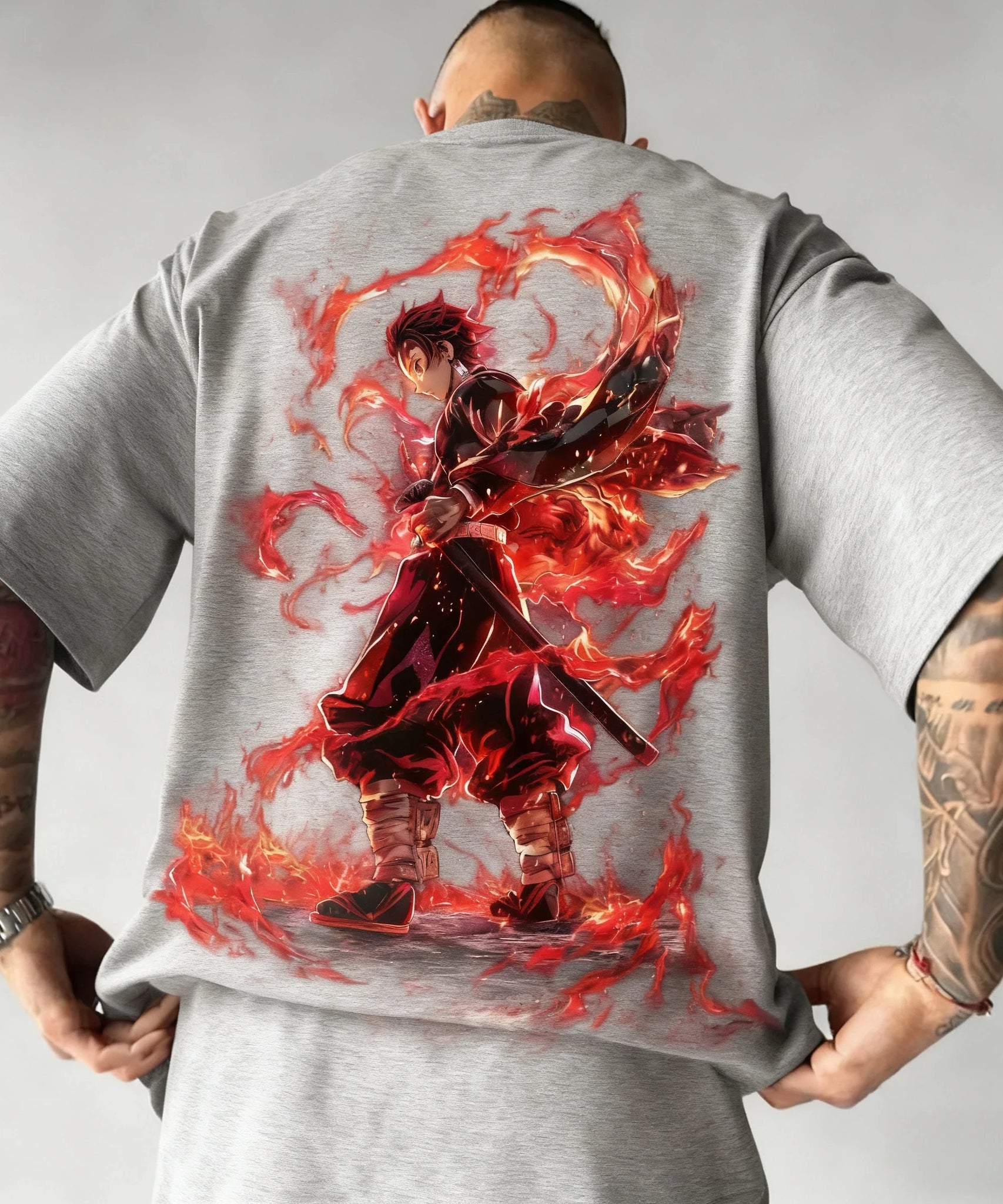Demon Slayer Anime Co Branded Printed T-shirt Summer New Men's Japanese Harajuku Loose Casual Children's Parent Child Top
