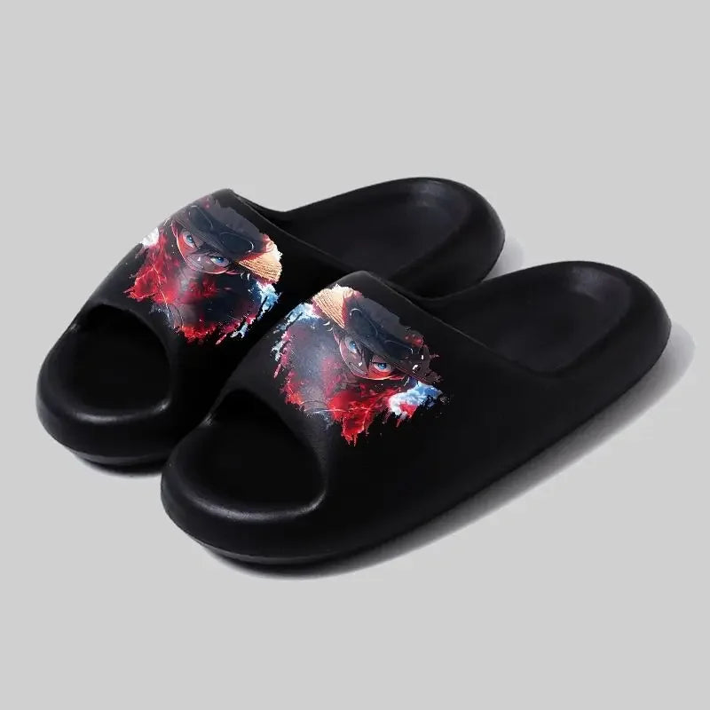 One Piece Luffy Zoro Cute soft bottom flip-flop personality stylish and comfortable men and women sandals holiday gift