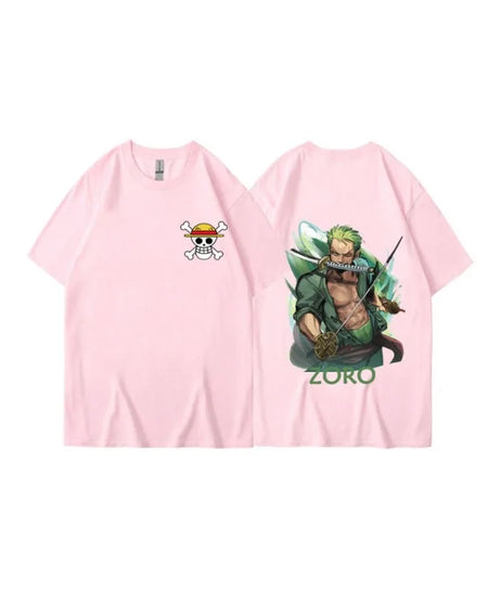Anime ONE PIECE Sauron Printing Men's and Women's Loose Casual Short Sleeve One Piece Summer Couple T-Shirt Top Birthday