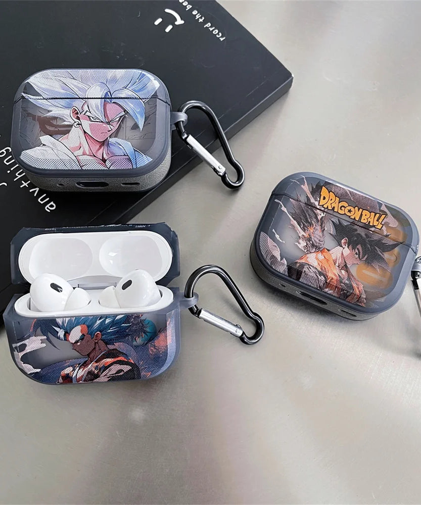 Anime Dragon Ball Goku Vegeta Earphone Case for Airpods 2nd 3rd Pro2 4th 2024 Wireless Bluetooth Headset Protective Cover
