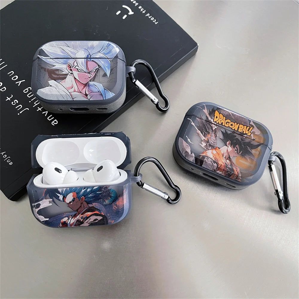 Anime Dragon Ball Goku Vegeta Earphone Case for Airpods 2nd 3rd Pro2 4th 2024 Wireless Bluetooth Headset Protective Cover