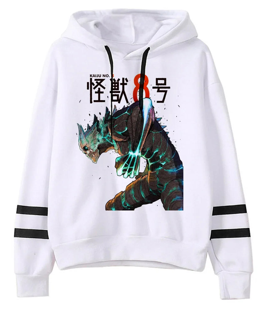 Kaiju No 8 hoodie anime sweater pattern patterned athleisure comic printed design female sweatshirts graphic athleisure
