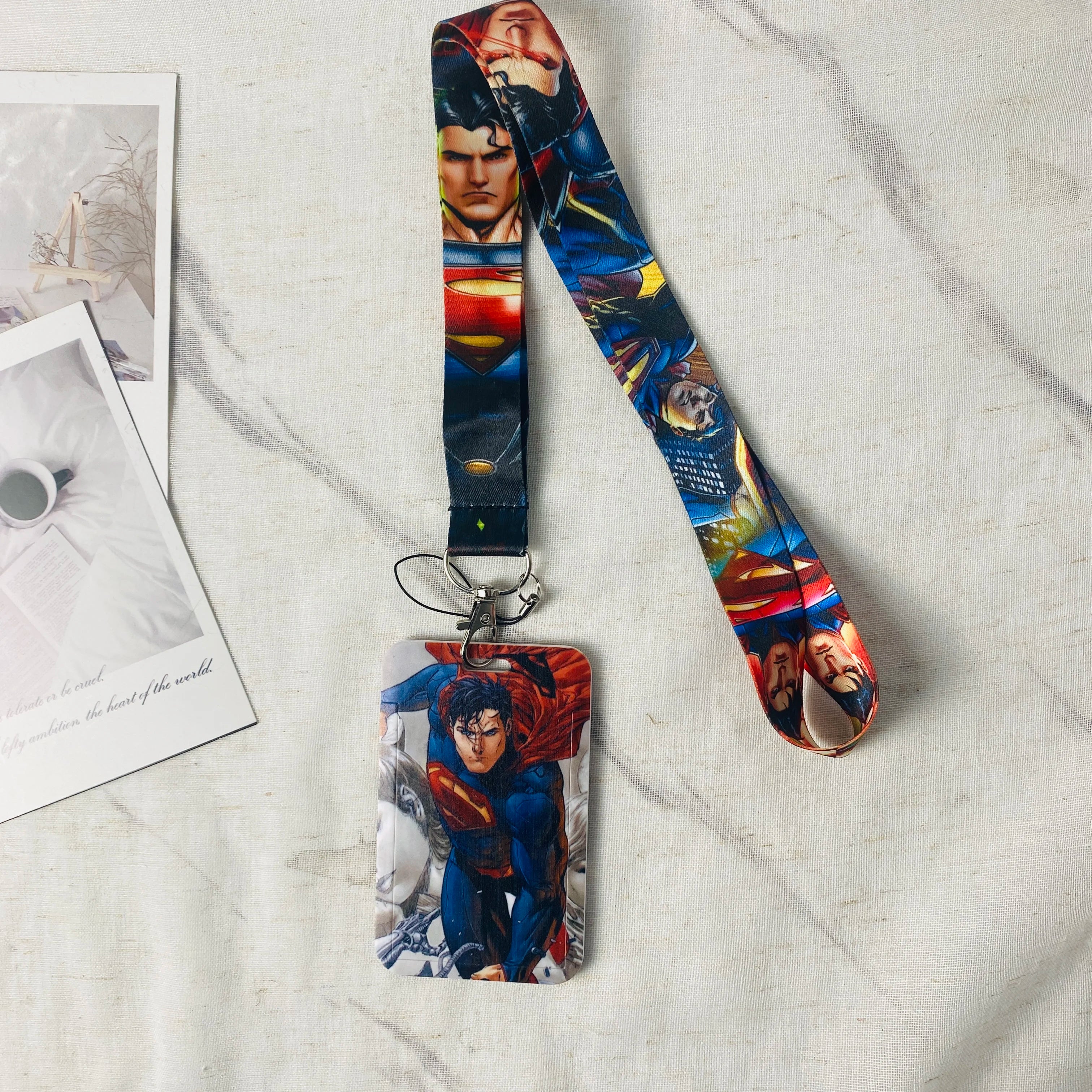 Anime Characters Card Holder Lanyard Keychain ID Credit Bus Card Cover Hang Rope Lariat Lanyard Key Rings Fans Gifts