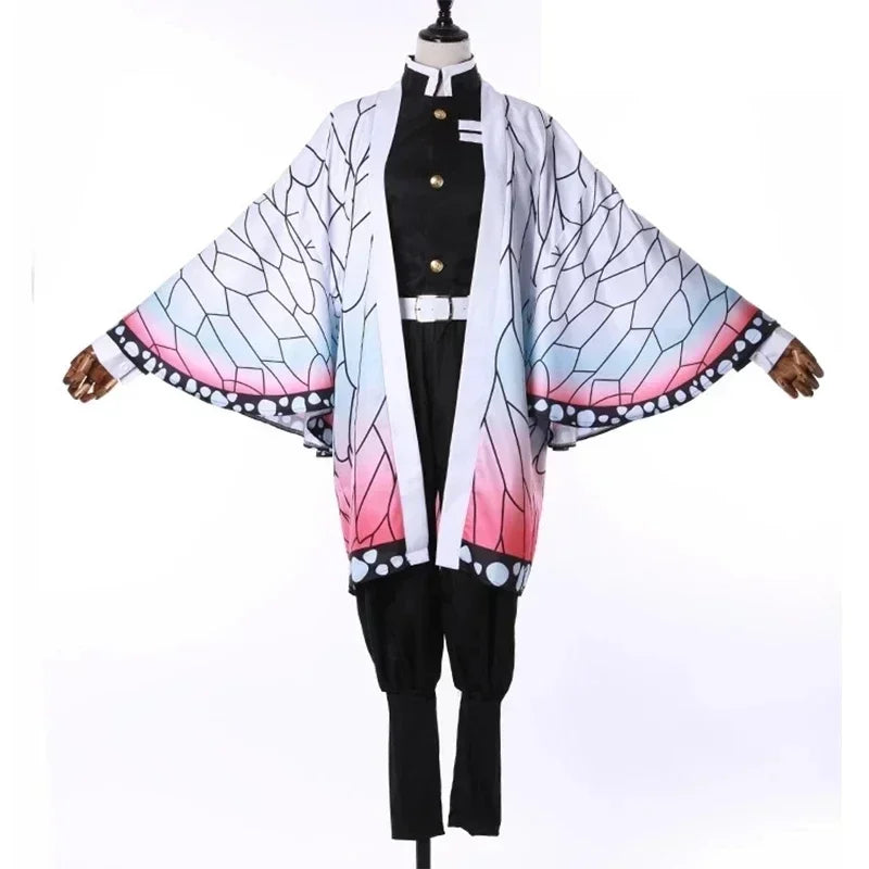 Anime Demon Slayer Shinobu Kocho Cosplay Costume – Uniform, Wig & Butterfly Set 3