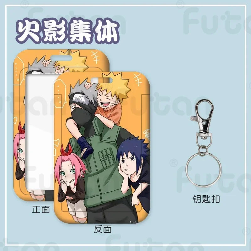 Naruto Kakashi Card Holder Men and Women ID Card Holder Purse Credit CardHolder Business Card Set KeyChain Passport Holder