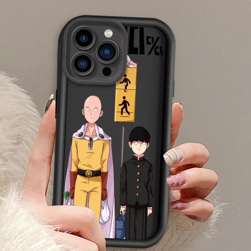 Mob Psycho 100 Anime Art Eye Ladder For Apple iPhone 15 14 13 12 11 XS XR X Pro Max Plus Funda Phone Case