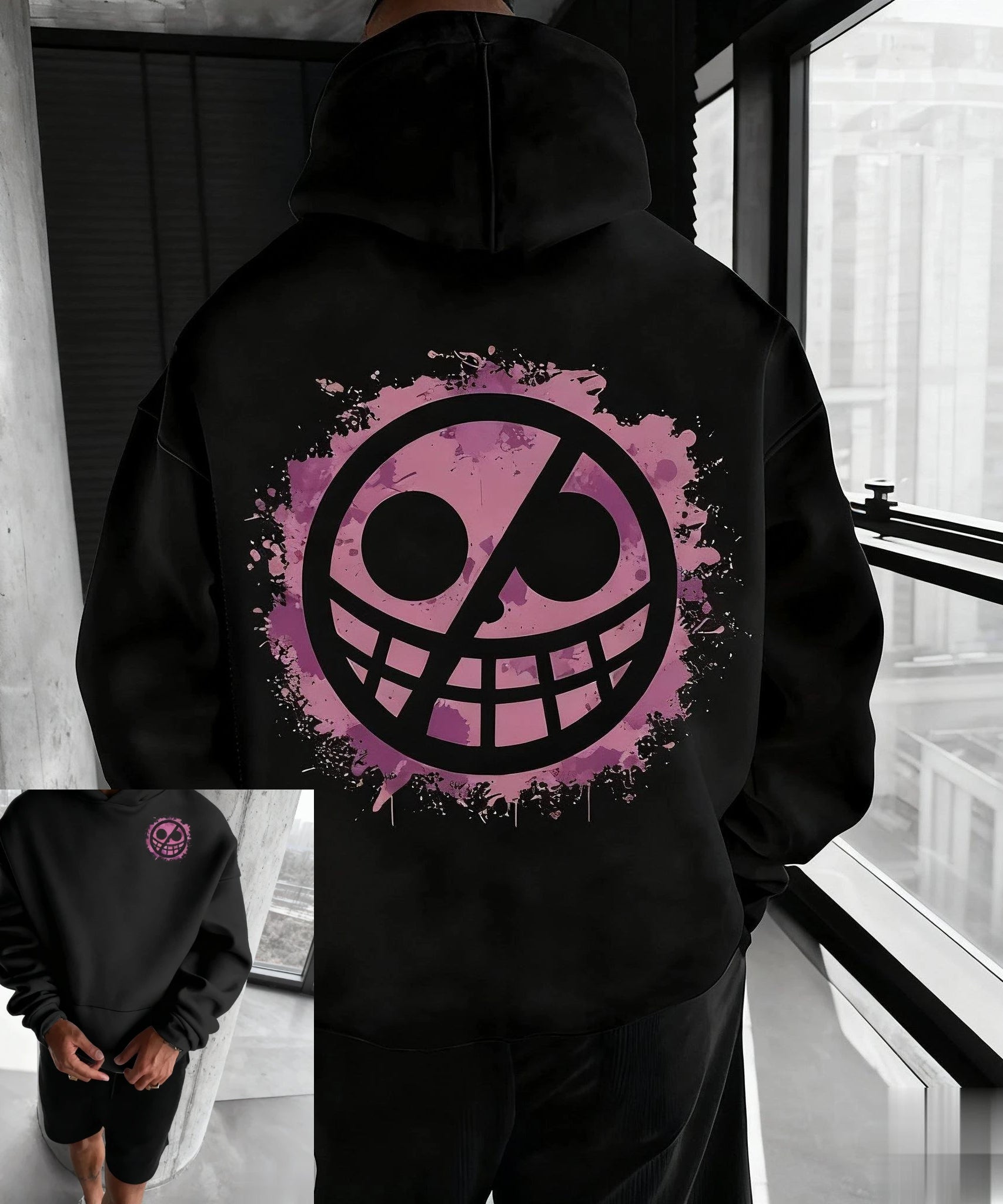 Unisex Oversized One Piece Anime Hoodie Men Women Pullover Sweatshirt  Graphic Print Casual Streetwear Autumn New Fashion Y2k