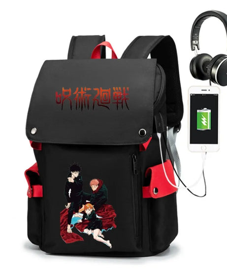 Jujutsu Kaisen Anime Backpack Student School Shoulder Bag Business Multifunctional Large Capacity Computer Bag Travel Backpack