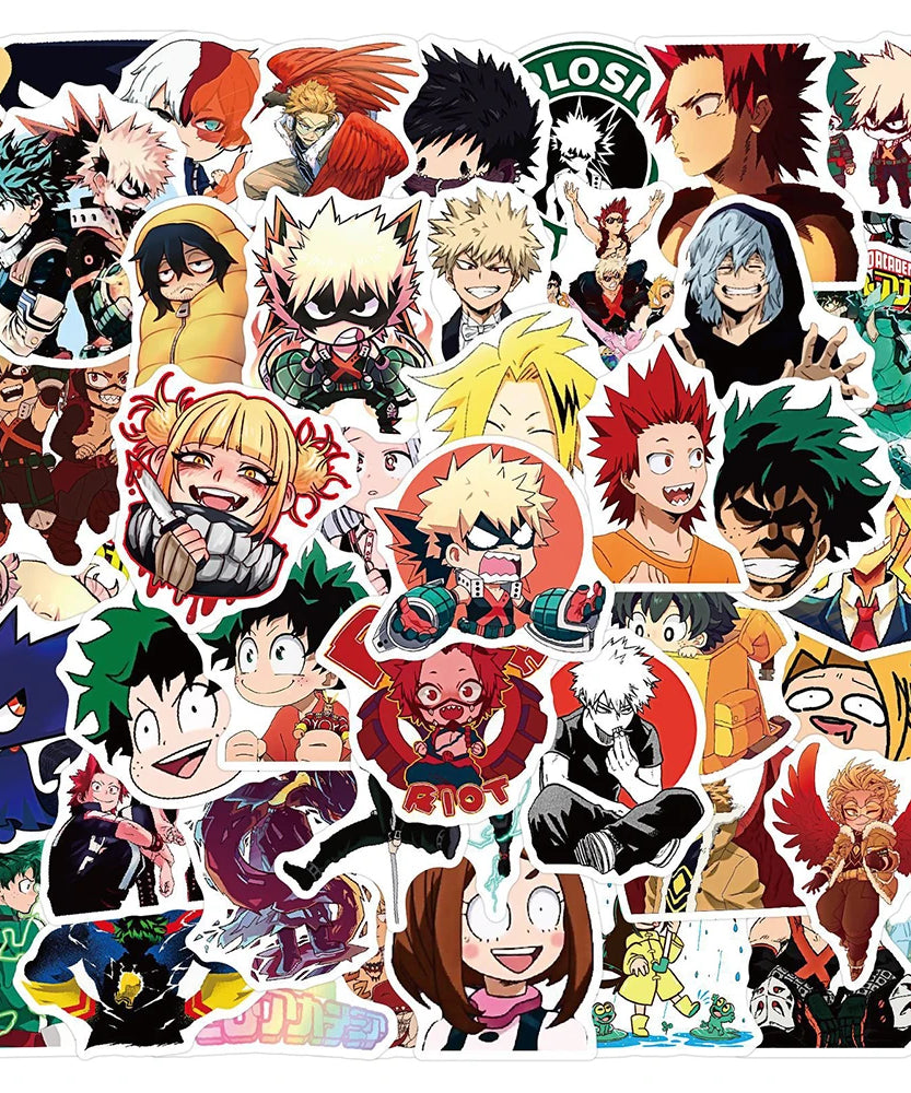 10/30/50pcs Anime My Hero Academia Stickers Deku Midoriya Izuku Decals Skateboard Laptop Motorcycle Waterproof Sticker Kids Toys