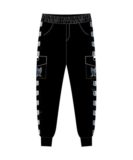 Attack on the Giants Free Corps Anime Peripherals Winter Male and Female Couples Casual Overalls Trousers Sweatpants Pants Gifts