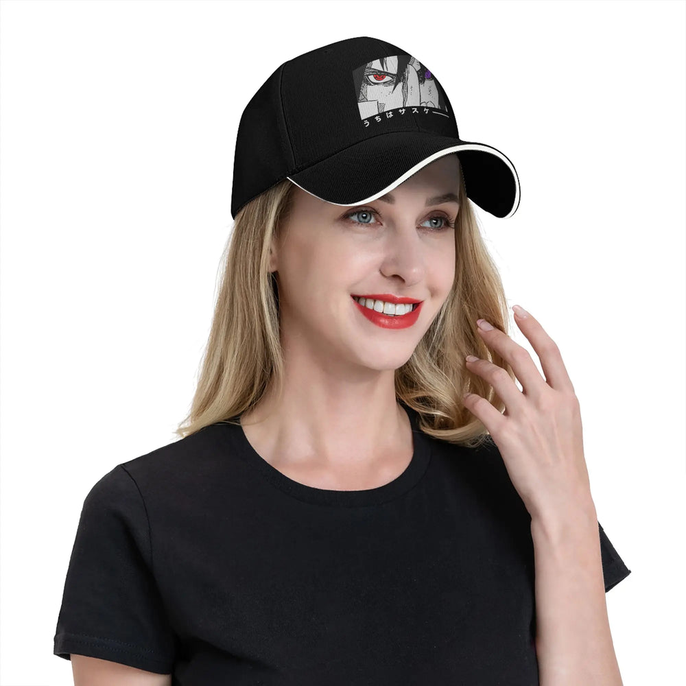 Anime Naruto Sasuke Uchiha Mangekyo Graphic Baseball Cap – Adjustable Snapback Hat for Men & Women 5