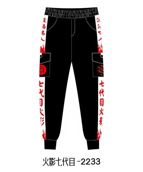 New Anime Peripherals Casual Pants Uzumaki Naruto Uchiha Sasuke Uchiha Itachi Hatake Kakashi Sweatpants Trousers Slacks Overalls