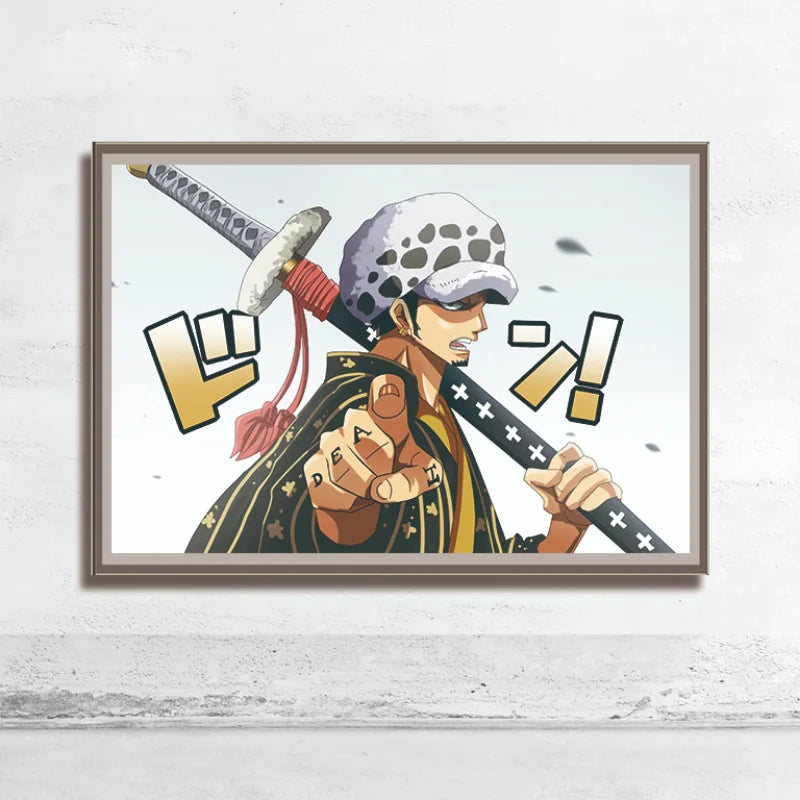 One Piece Wall Art – Trafalgar Law & Eustass Kid Anime Poster Decor