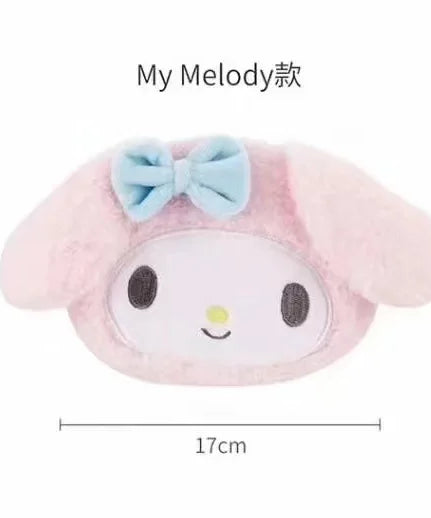 Sanrio Hello Kitty Plush Coin Purse Coin Purse Zipper Coin Purse USB Wired Headset Mini Bag Key Bag Children's Birthday