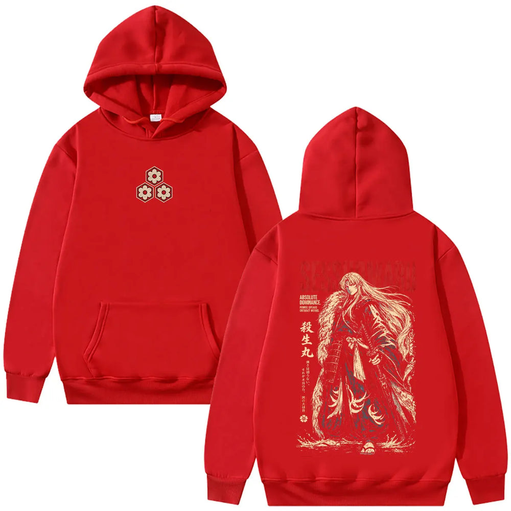 Inuyasha Sesshomaru Graphic Hoodie Unisex Oversized Harajuku Anime Streetwear Sweatshirt 7