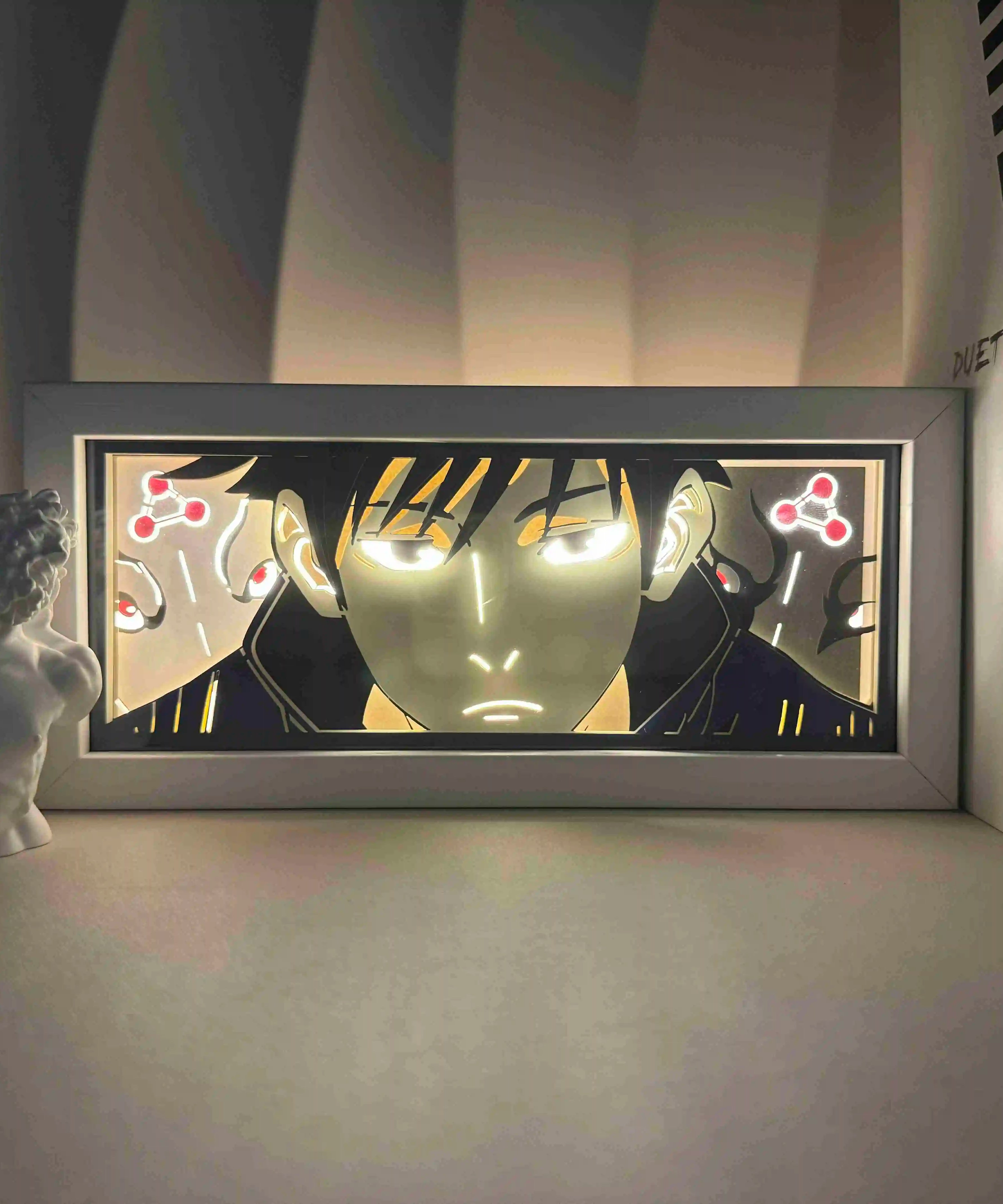 Anime  series paper-cut light room bedroom night light atmosphere light remote control colorful light box