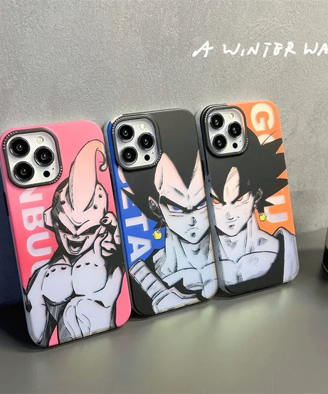 Dragon Ball Goku Phones Cases for IPhone 14 Pro Max Plus 11 12 13 Anime Super Saiyan Creative Shockproof Frosted Cover
