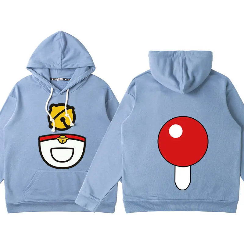 Doraemon Anime Hoodie – Cute Couple & Teen Pullover Jacket