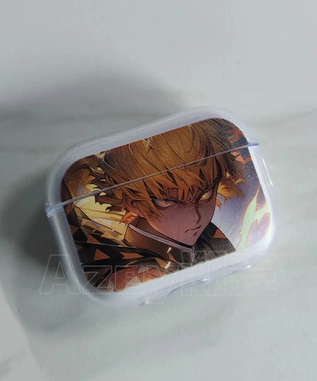 For AirPods 4 2024 Earphone Cove Anime Demon Slayer Cool Cute for Apple Airpod Pro2 Pro 1 2 3 4th Transparet Cover Fundas