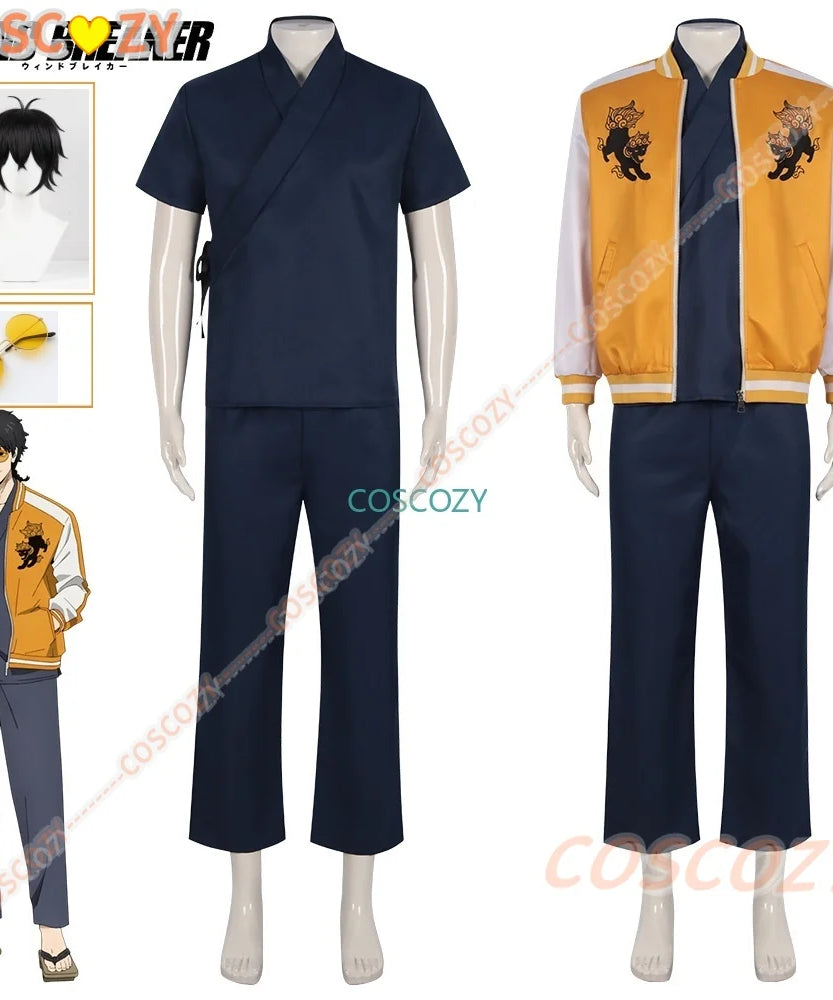Wind Breaker Jo Togame Cosplay Set - Costume, Wig, Uniform, Glasses