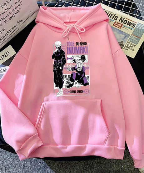 New Anime Inumaki Toge Print Hoodie Women Men Casual Tops Autumn And Winter Sweatshirts Long Sleeve Harajuku Pullover