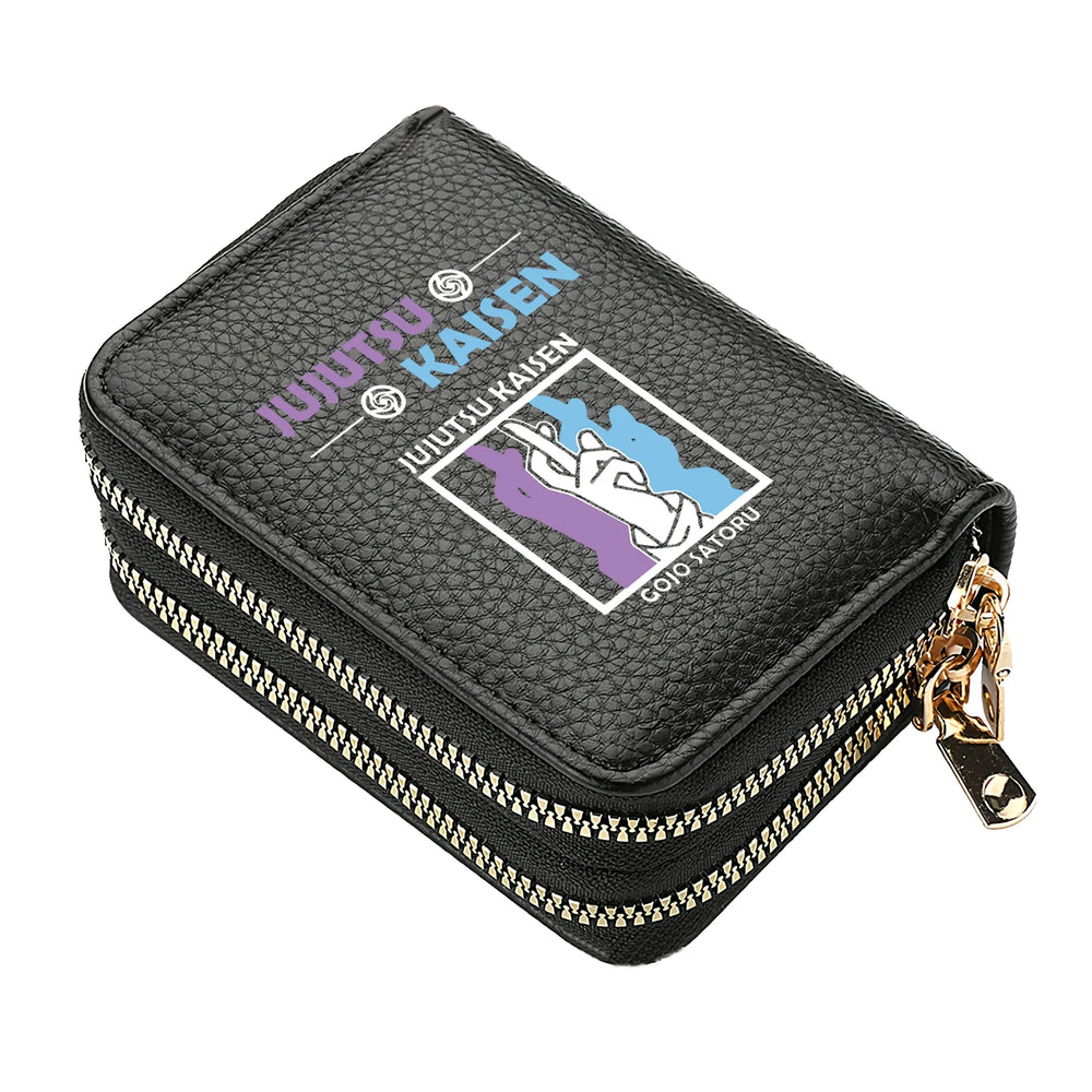 Anime Jujutsu Kaisen Double Zipper Short Wallet – Cute Card Holder & Coin Purse 2