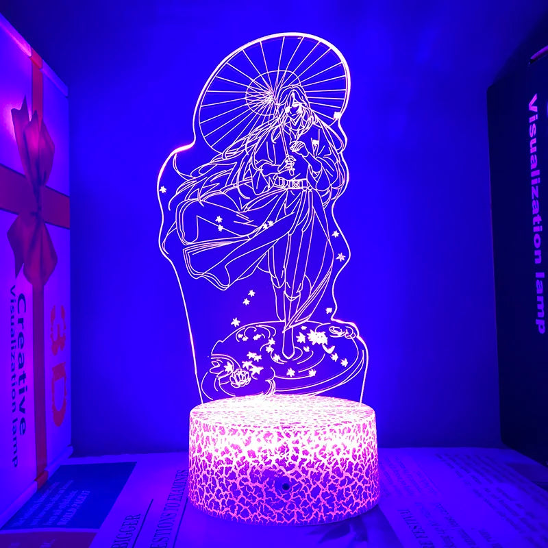 Heaven Official's Blessing Tgcf Hua Cheng Anime Figure Night Lights Manga San Lang Acrylic Stands Led Lamp Bedroom Decor Gift