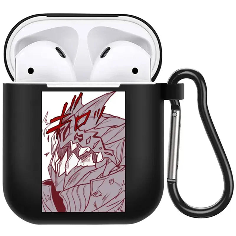 anime Berserk Guts Zodd Earphone Case For AirPods4 1 2 3 Pro Black Soft silicone wireless Bluetooth headphone case