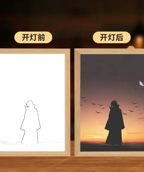 Naruto LED Night Light – Kakashi, Sasuke & Madara Anime Bedroom Lamp Gift