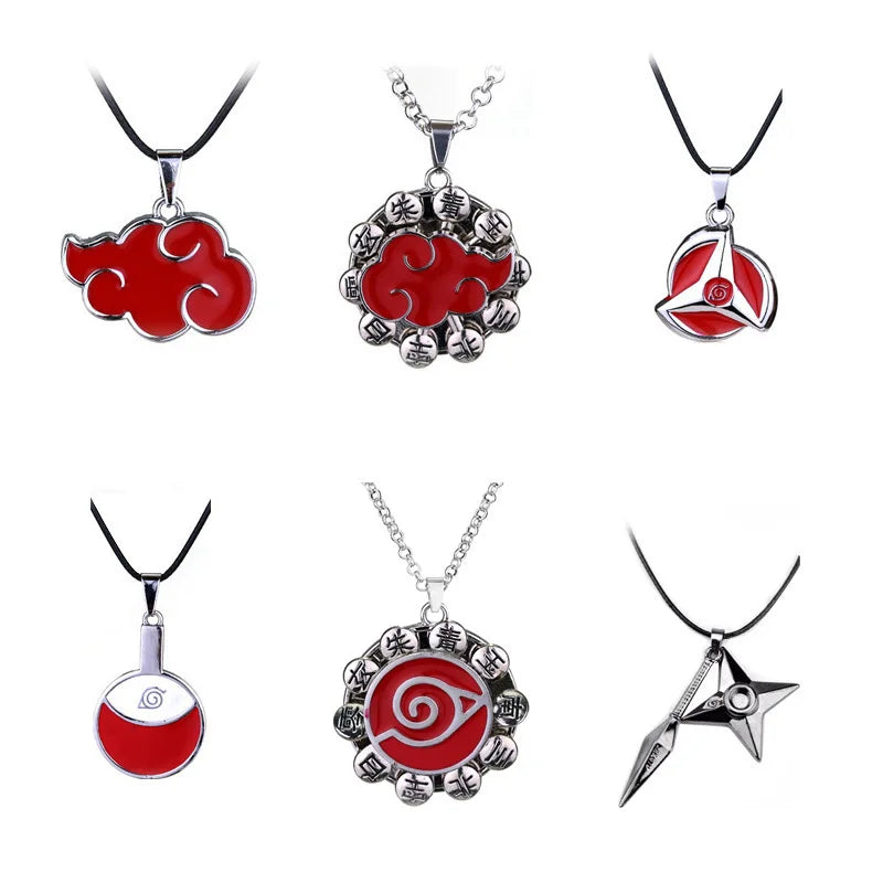 Akatsuki Red Cloud Alloy Pendant Necklace – Naruto Fashion Jewelry 4